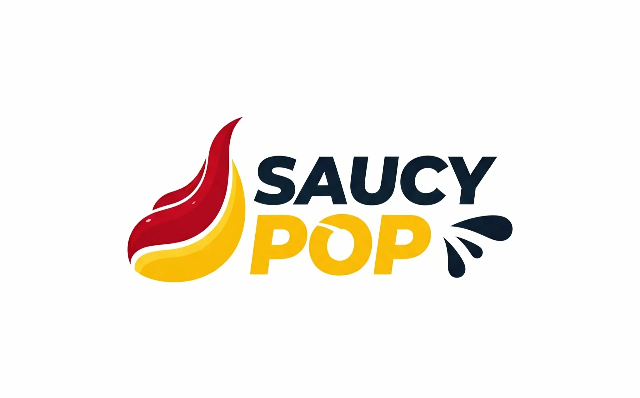 Saucy Pop - Food Brand Logo
